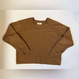 Elegant Tan Crew Neck Sweater